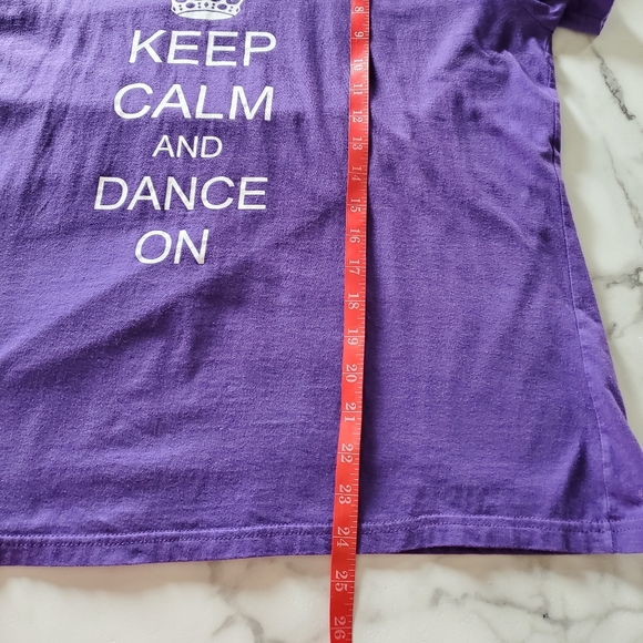 Keep Calm and Dance On Purple T-Shirt - Picture 7 of 8
